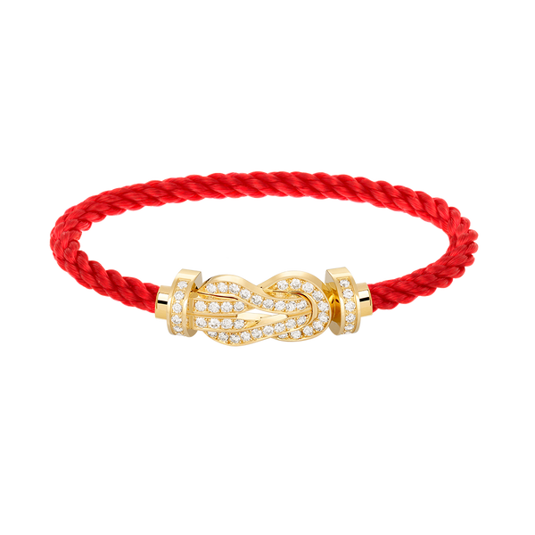 <CHIBA>CHANCE LARGE 8 FIGURE BUCKLE FULLDIAMOND BRACELET GOLD