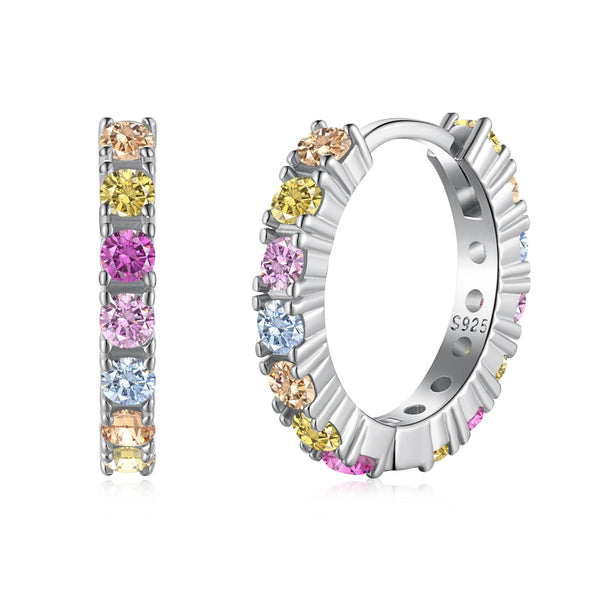 <CHIBA>Radiant Colorful Round Cut Earrings