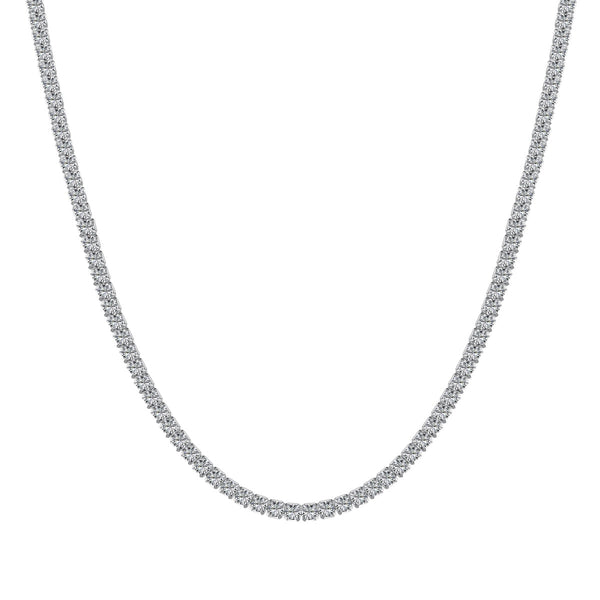 <CHIBA>Delicate Round Shape Tennis Necklace