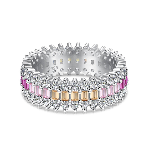 <CHIBA>Ornate Colorful Radiant Cut Daily Ring
