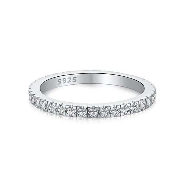 <CHIBA>Delicate Sparkling Round Cut Daily Ring