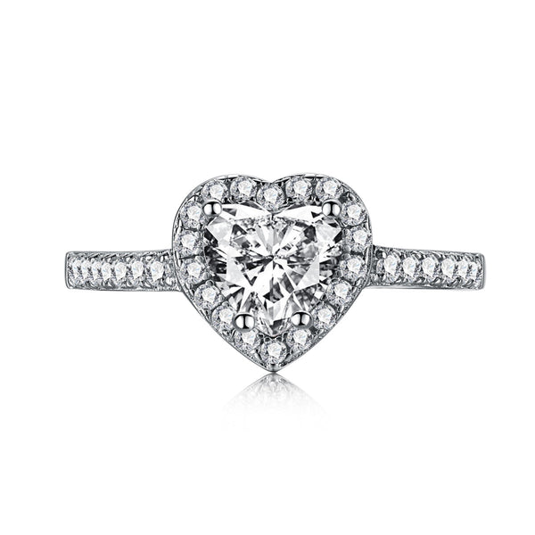 <CHIBA>Eternity Splashy Romantic Heart Shape Lover Ring
