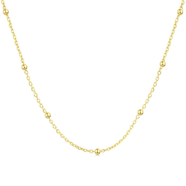 <CHIBA>Small Bead Clavicle Chain Simple Necklace