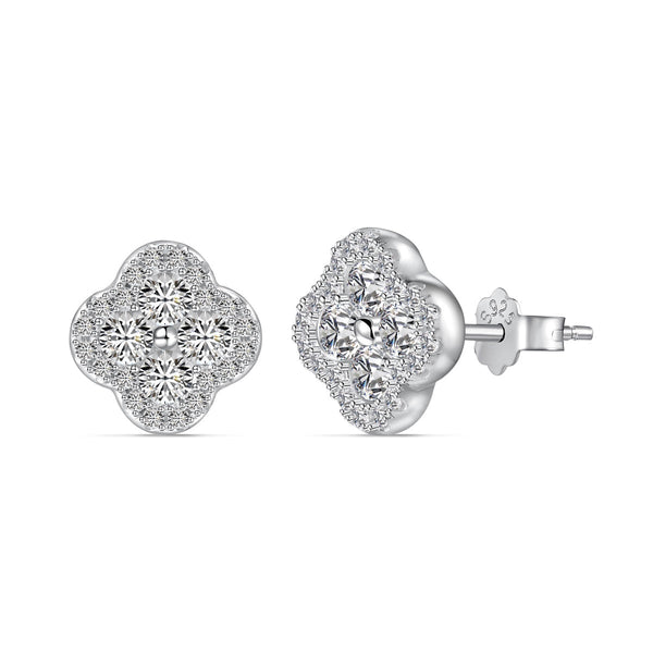 <CHIBA>Four-Leaf Clover Flower Shaped Earrings
