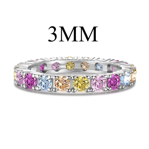 <CHIBA>Dazzling Lustrous Round Cut Tennis Ring