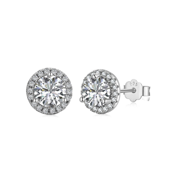 <CHIBA>Classic Princess Round Shape Earrings