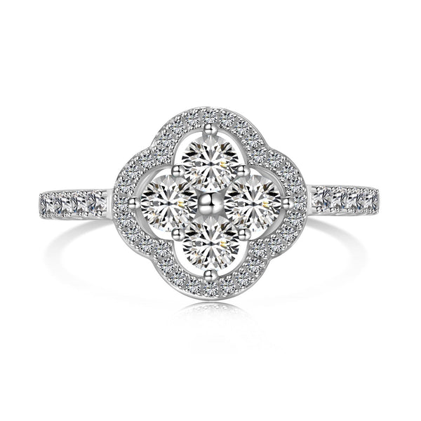 <CHIBA>Four Leaf Clover Flower Design Ring