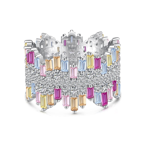 <CHIBA>Luxurious Colorful Radiant Cut Daily Ring