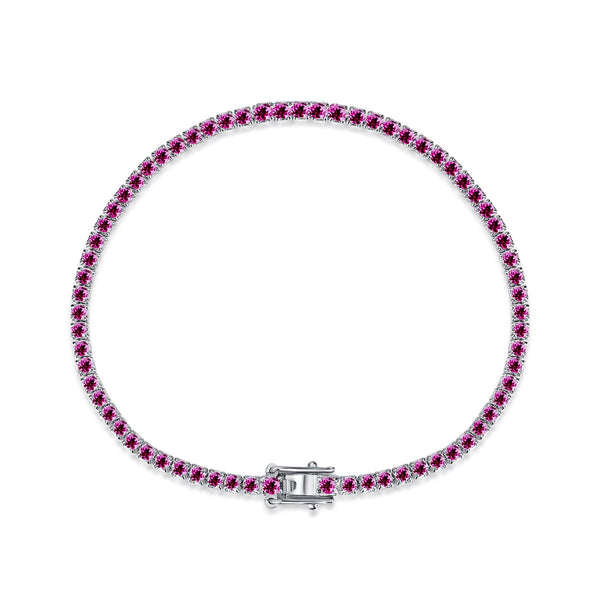<CHIBA>Dazzling Colorful Round Cut Daily Bracelet