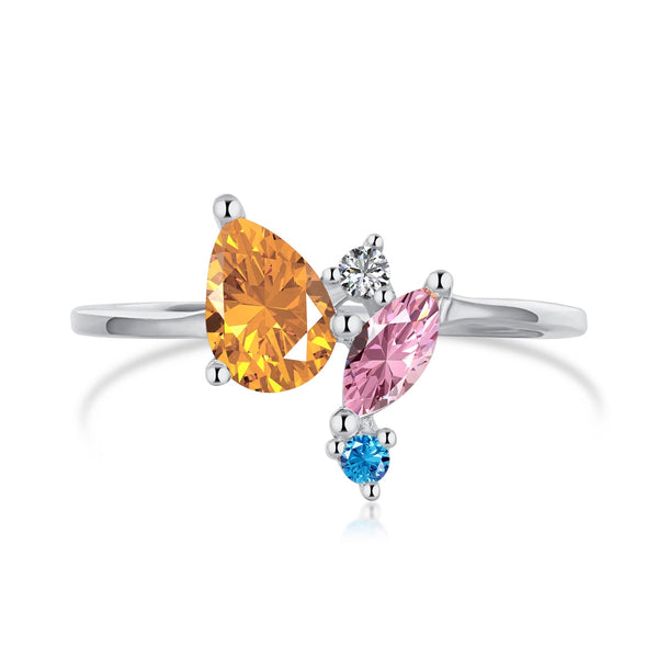 <CHIBA>Radiant Colorful Multi Cut Daily Ring