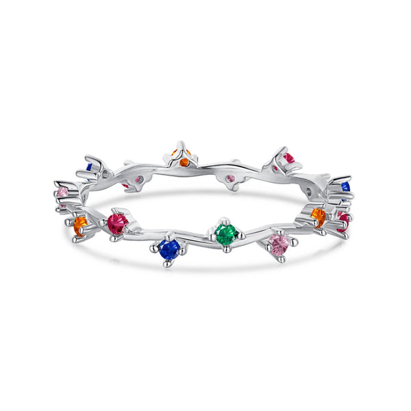 <CHIBA>Radiant Colorful Round Cut Daily Ring