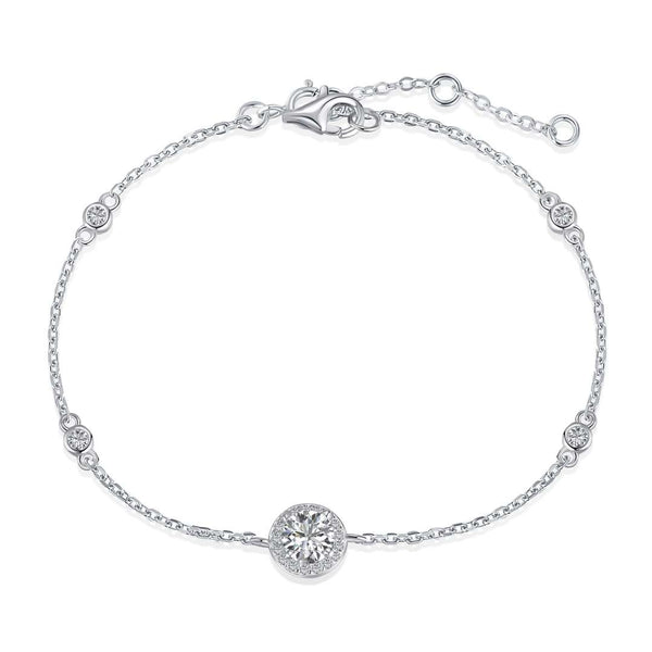 <CHIBA>Dazzling Round Cut Shape Bracelet