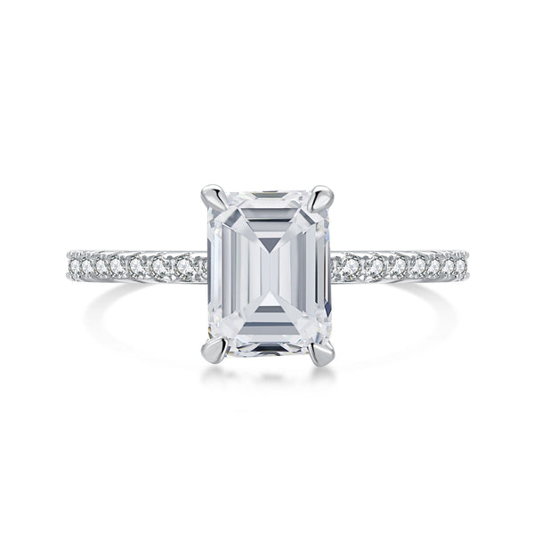 <CHIBA>2.0 Carat Scintillating Ornate Radiant Cut Party Ring