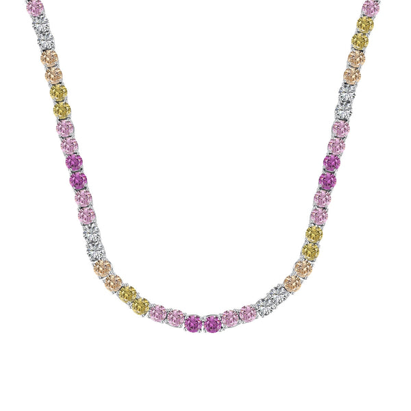 <CHIBA>Delicate Colorful Tennis Necklace