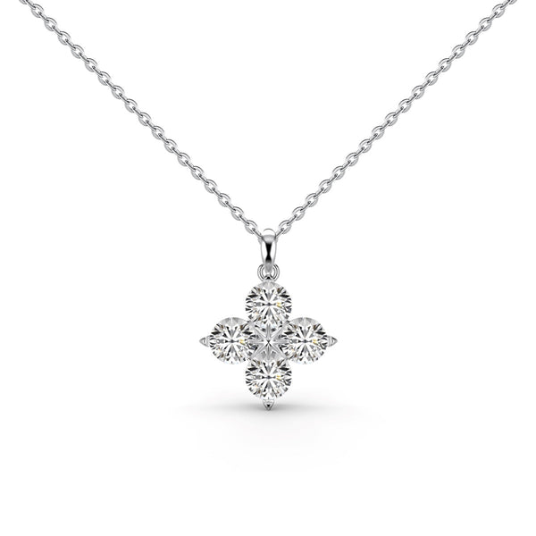 <CHIBA>Four-Leaf Clover And Eight-Pointed Star Necklace