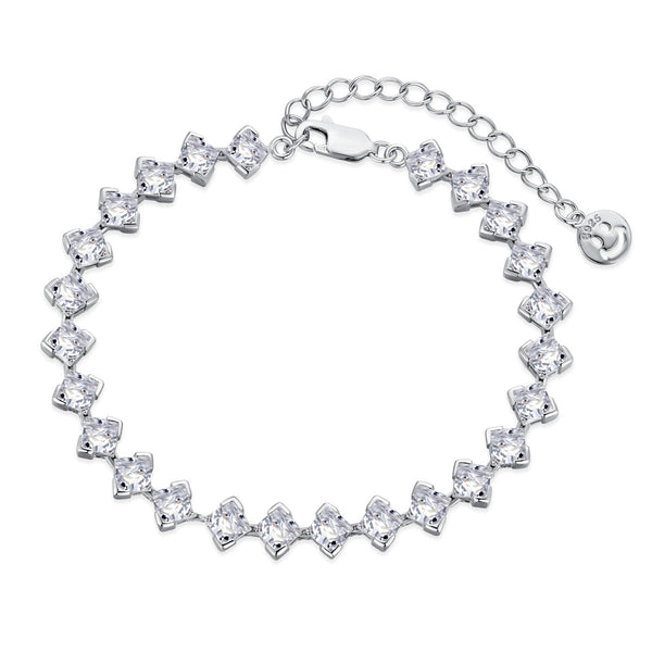 <CHIBA>0.5 Carat Ornate Princess Cut Daily Bracelet