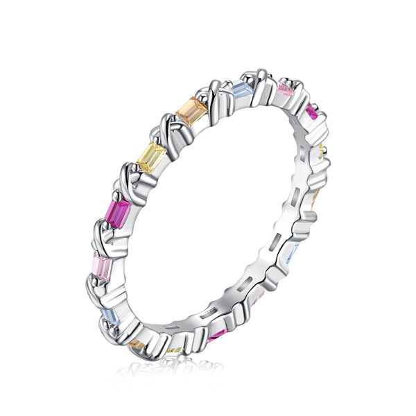 <CHIBA>Charming Colorful Round Cut Daily Ring