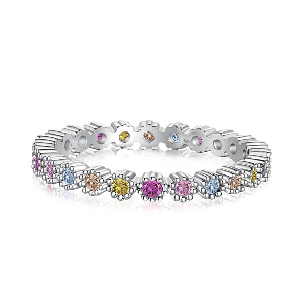 <CHIBA>Exquisite Colorful Round Cut Party Ring
