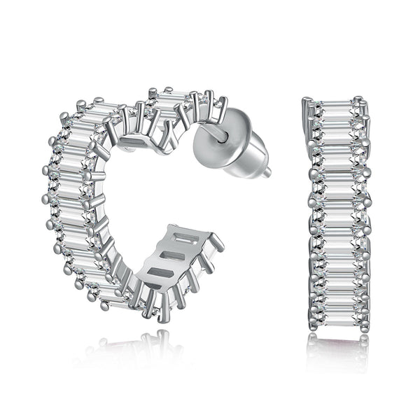 <CHIBA>Radiant Heart Cutout Earrings