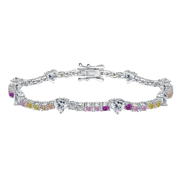 <CHIBA>Romantic Heart Shape Round Cut Lover Bracelet