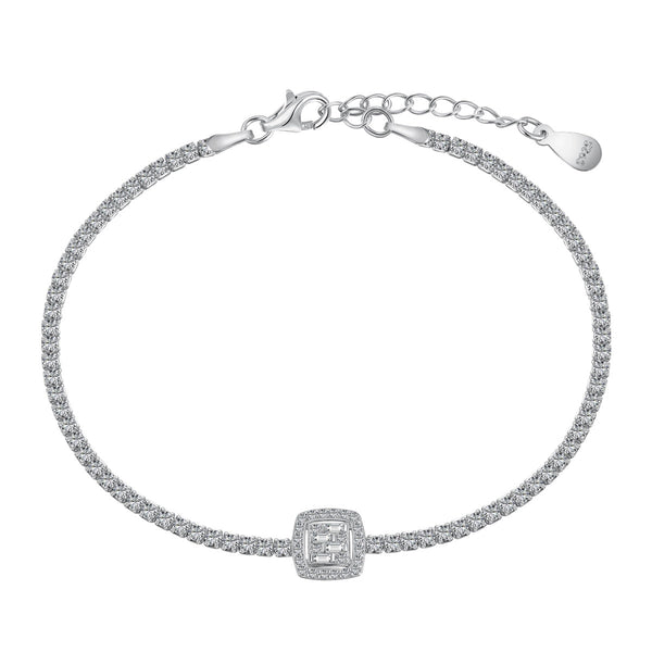 <CHIBA>Luxurious Dazzling Square Shape Banquet Bracelet