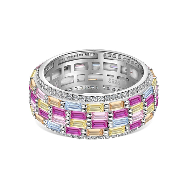 <CHIBA>Radiant Colorful Radiant Cut Daily Ring
