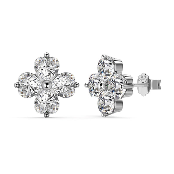 <CHIBA>Four-Leaf Clover Ball Earrings