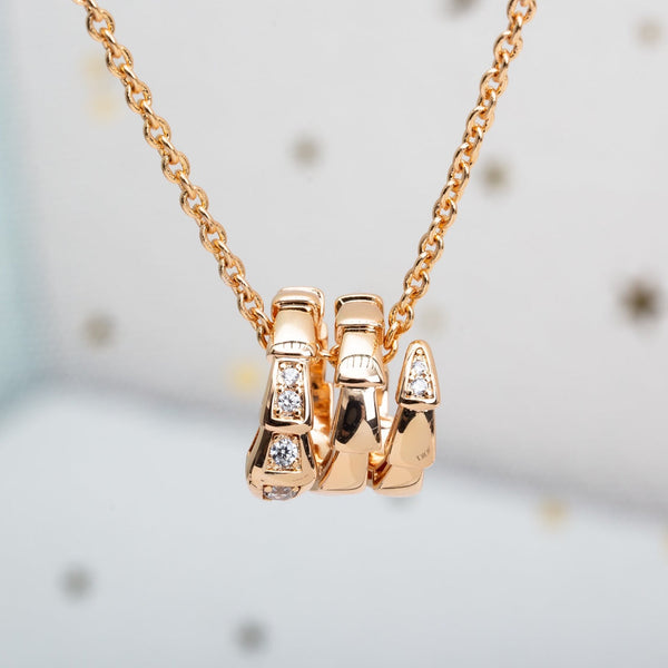 <CHIBA>SERPENTI PINK GOLD NECKLACE DIAMOND