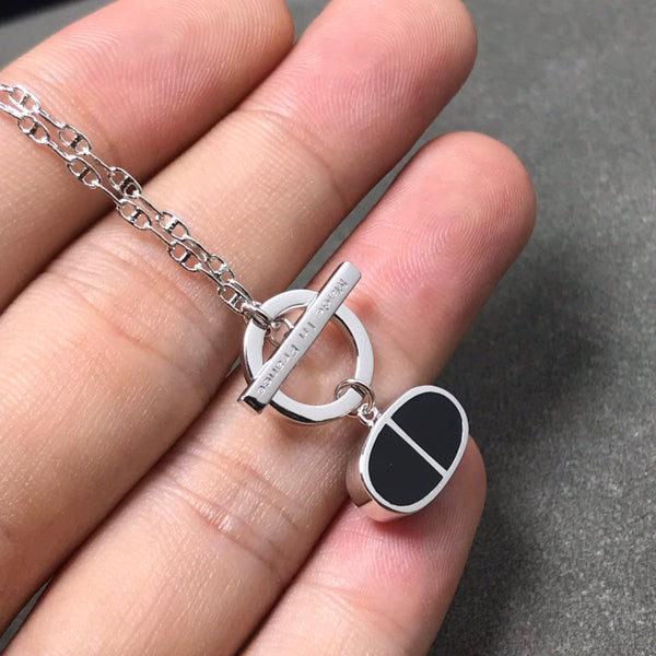 <CHIBA>CHAINE VERSO BLACK CERAMIC  NECKLACE