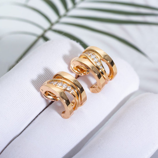 <CHIBA>ZERO 1 PINK GOLD DIAMONDS EARRINGS
