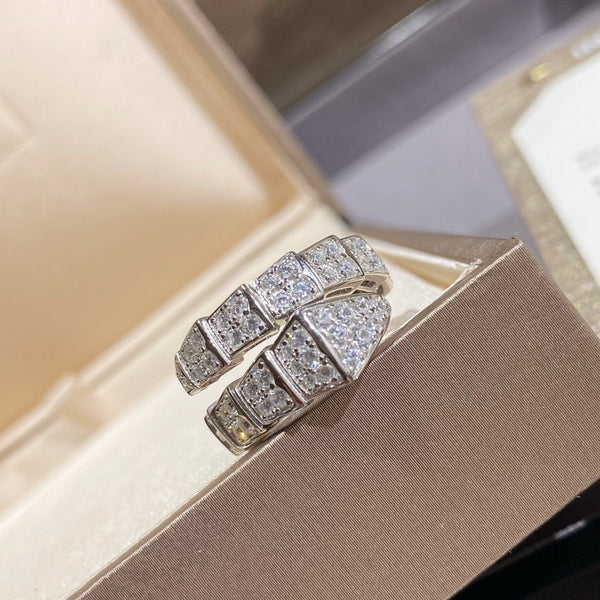 <CHIBA>SERPENTI RING SILVER DIAMOND PAVED