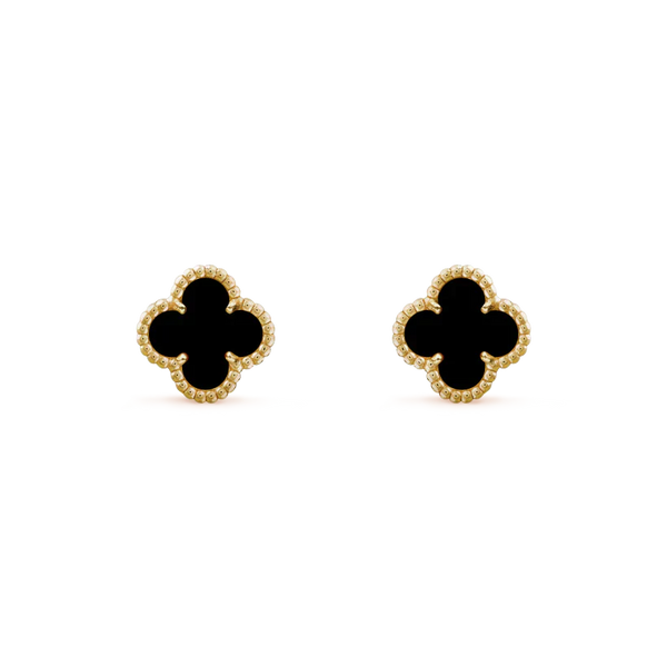<CHIBA>CLOVER MINI 9.5MM BLACK MOP EARRINGS