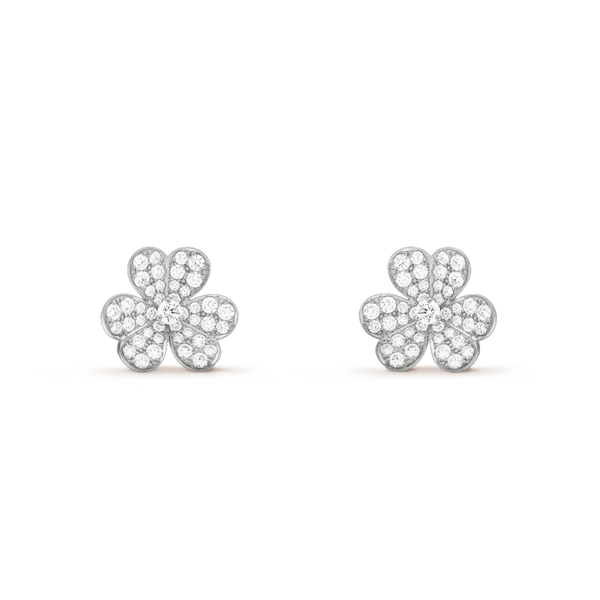 <CHIBA>CLOVER COMOS DIAMOND EARRINGS SILVER