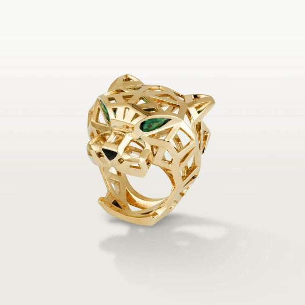 <CHIBA>HOLLOW LEOPARD HEAD RING