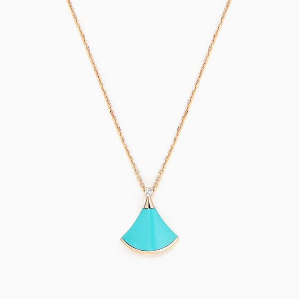 <CHIBA>DREAM NECKLACE TURQUOISE PINK GOLD