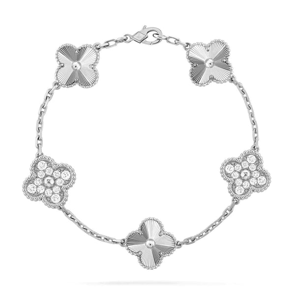 <CHIBA>CLOVER 5 MOTIF DIAMOND BRACELET
