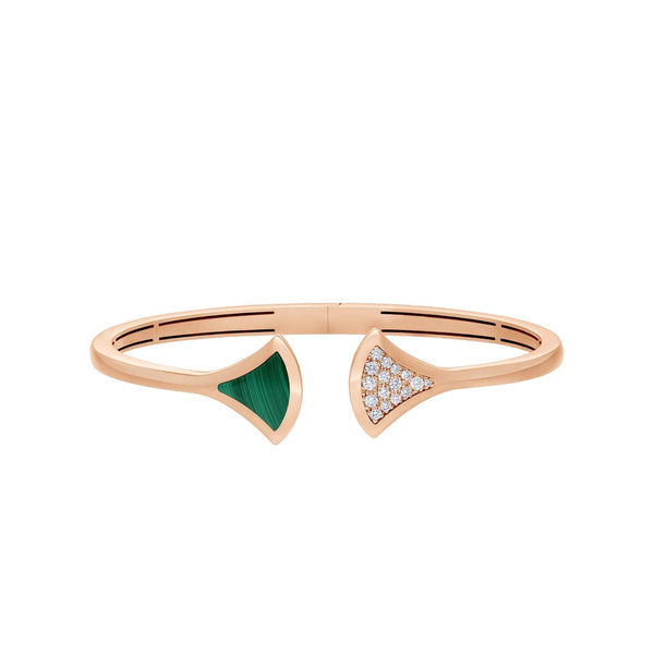 <CHIBA>DREAM BRACELET OPEN MALACHITE PINK GOLD