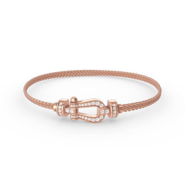<CHIBA>FORCE SMALL HORSESHOE  DIAMOND CHAIN ROPE BRACELET