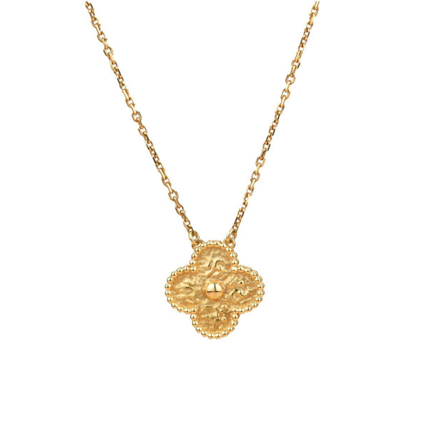 <CHIBA>CLOVER 15MM  BRONZING NECKLACE