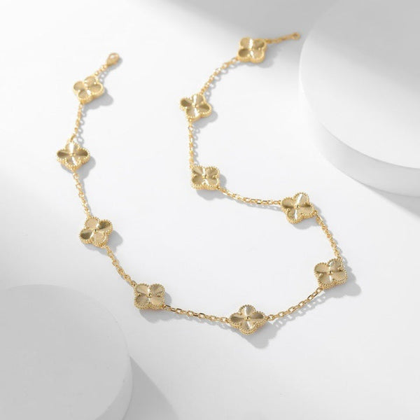 <CHIBA>CLOVER 10 MOTIFS LASER NECKLACE