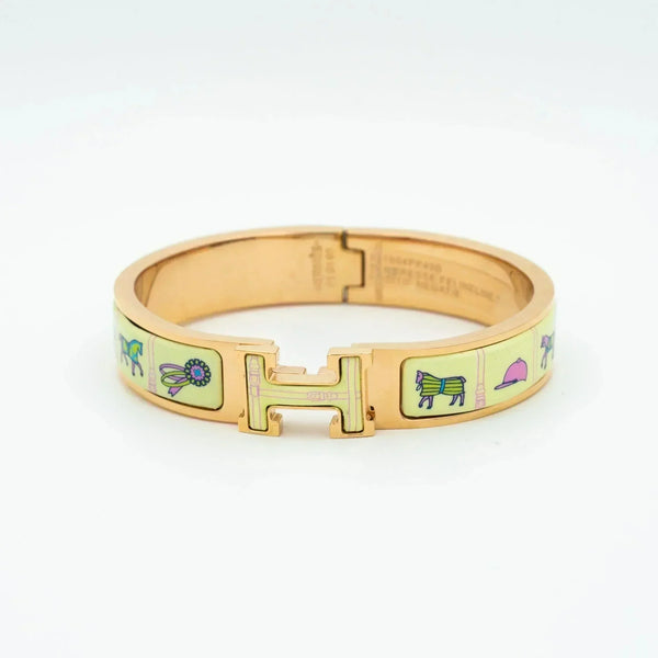 <CHIBA>H PINK GOLD BRACELET CREAM CERAMIC