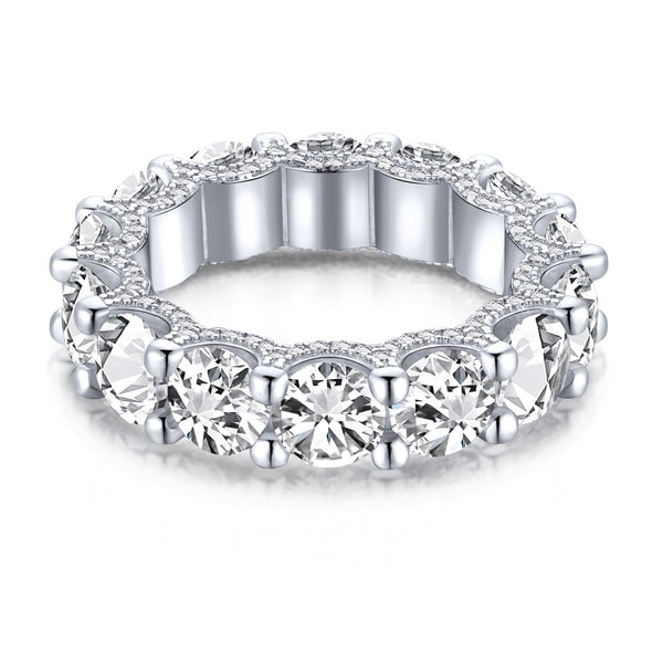<CHIBA>Gorgeous Round Cut Tennis Ring