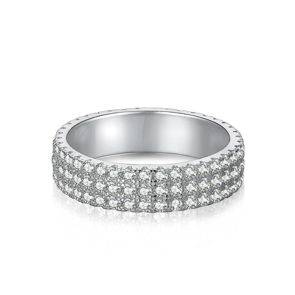 <CHIBA>Dainty Round Cut Tennis Ring