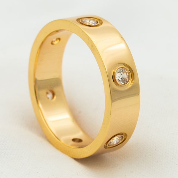 <CHIBA>LOVE RING 5.5MM 6 DIAMONDS PINK GOLD