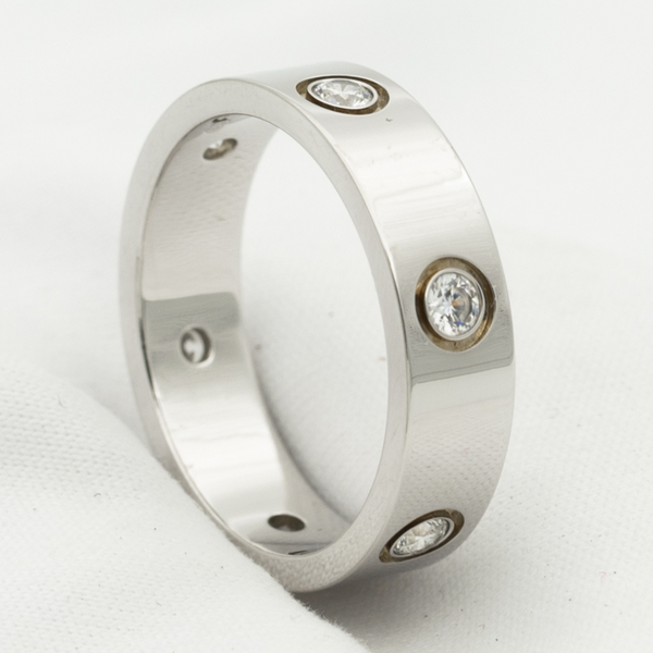 <CHIBA>LOVE RING 5.5MM 6 DIAMONDS SILVER
