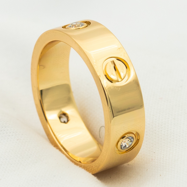 <CHIBA>LOVE RING 5.5MM 3 DIAMONDS PINK GOLD