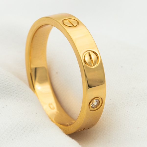 <CHIBA>LOVE RING 4MM 1 DIAMOND PINK GOLD