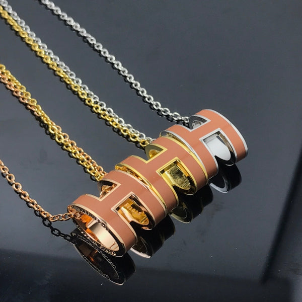 <CHIBA>H NECKLACE BROWN