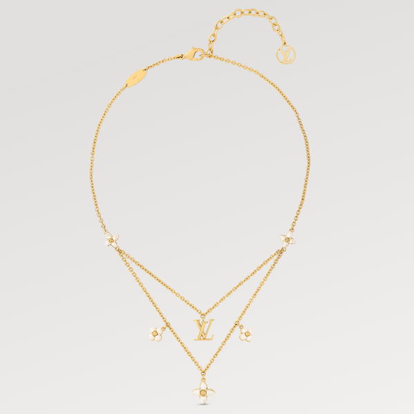 <CHIBA>FLOWERGRAM GOLD MOP DOUBLE ROW NECKLACE