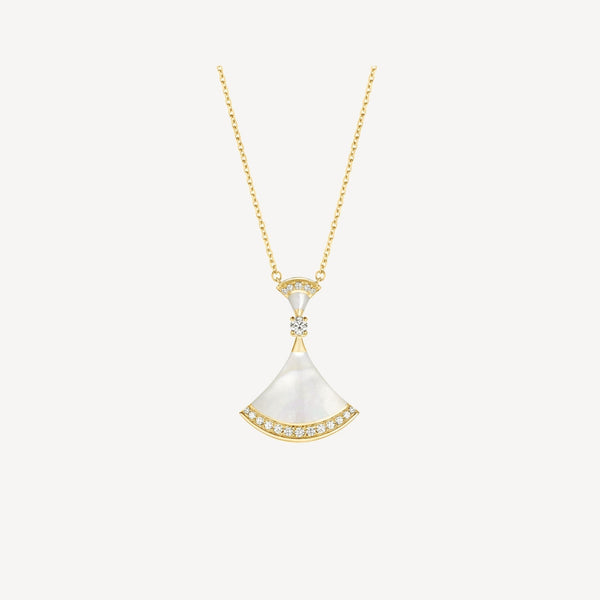 <CHIBA>DREAM NECKLACE MOP GOLD DIAMOND